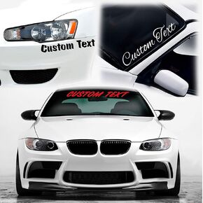 Graphicpals Custom Text Sticker Windshield Decal Window Car Truck & Boat Personalized Decal Vinyl Sticker 6 inch to 40 inch 8 Year high Performance cast Vinyl 3M Die Cut Vinyl JDM in Saudi Arabia