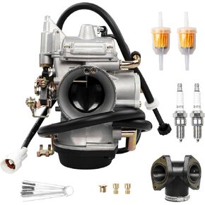 Yamaha Road Star Carburetor Compatible with 1999-2003 XV1600 & 2002-2014 XV1700 | Replace OEM Number 4WM-14101-03-00,4WM-14101-13-00(Includes Extra Jets&Intake Manifold,Spark Plug) in Saudi Arabia