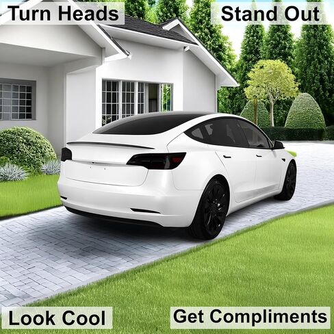 BOGAR TECH DESIGNS Tail Lights Smoke Tint PPF, Tail Lamp Cover Overlay Smokey Side Marker Reflectors Kit Car Accessories Compatible with Tesla Model 3 2017-2023, Dark Smoke in Saudi Arabia