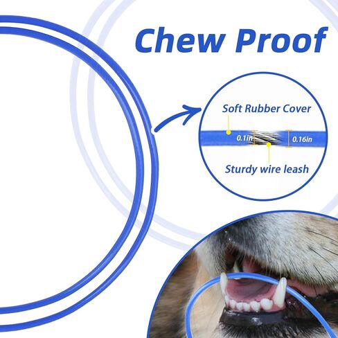 PUPTECK Chew Proof Dog Leash for Small Medium Large Dogs, Heavy Duty Dog Leashes with Padded Handle, Steel Cable Lead with Detachable Short Leash for Training Walking, Hot Pink in Kuwait