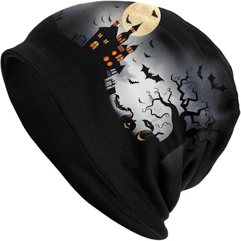 Funny Halloween Beanie Chemo Hat Cancer Headwear Knit Hats Baggy Slouchy Skull Cap for Women Men Gifts in Saudi Arabia