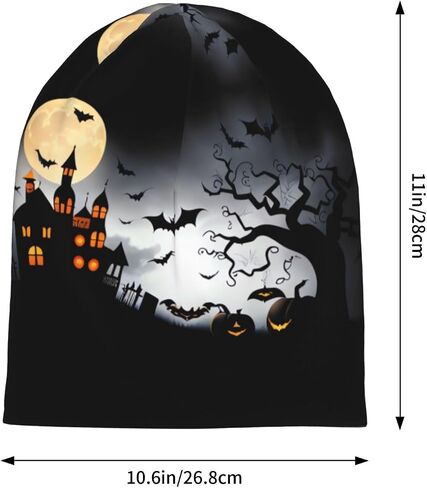 Funny Halloween Beanie Chemo Hat Cancer Headwear Knit Hats Baggy Slouchy Skull Cap for Women Men Gifts in Saudi Arabia
