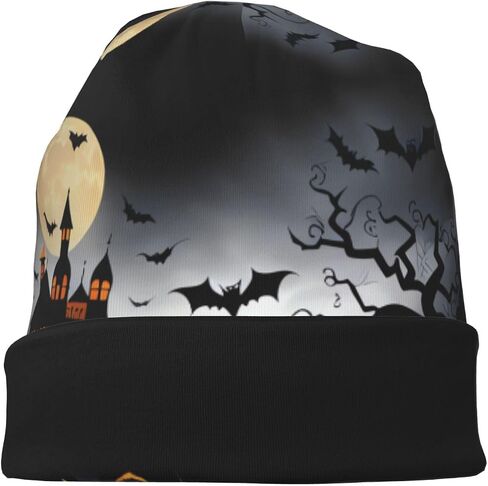 Funny Halloween Beanie Chemo Hat Cancer Headwear Knit Hats Baggy Slouchy Skull Cap for Women Men Gifts in Saudi Arabia