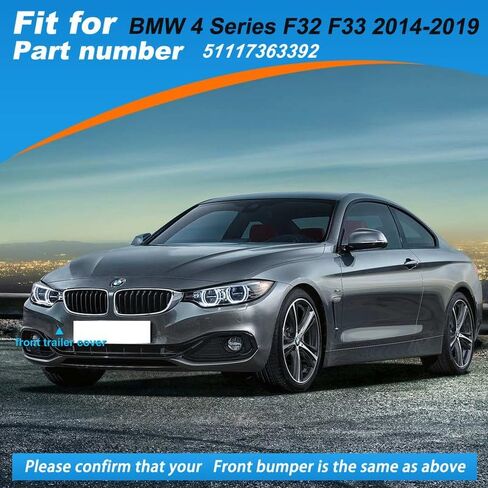 CAPER LOOK LOOK COPER الأمامي من BMW 4 Series F32 F33 FIT 428I 428IX 430I 430IX 435I 435IX 440IX 2014 2015 2015 2017 2018 2019 51117363392 (GLACIAL SILVER) in Saudi Arabia