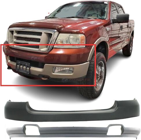 FITPARTS متوافقة مع أغطية المصد الأمامي KIT 2004 2005 FORD F-150 FX4 KING LARIAT STX XL W/FOG LIGHTS HOLES FO1095206 FO1000561 ، 4L3Z17626BAB 4L3Z17D957DA in Saudi Arabia