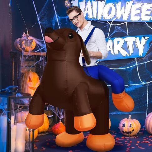 Inflatable Costume Adult Inflatable Dachshund Men Women Ride on Blow up Funny Dog Costume for Halloween Party in Saudi Arabia