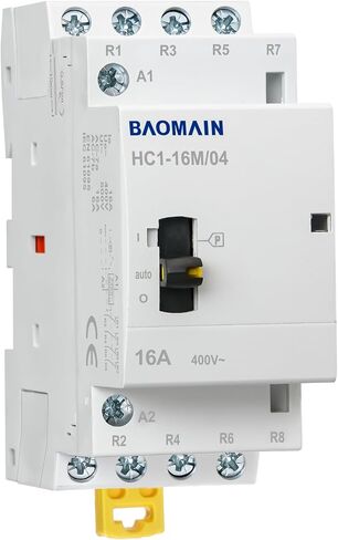 Baomain AC Contactor 16A 4 Pole Normally Closed Universal Circuit Control 35mm DIN Rail Mount CE Listed BCT-16/04 (AC 24V, 4NC) in Saudi Arabia