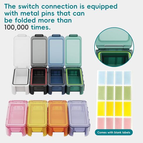 8 Compartment Pill Organizer - Travel Portable Pill Case with Moisture-Proof Design, Medication Case for Vitamins/Fish Oil Supplements Storage (8 Compartments, 10-30 Pills Capacity) in Saudi Arabia