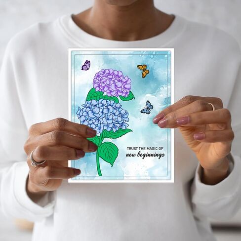 Clear Stamp Stencil and Die Cut Set Layered Flowers Stamp Cattleya Floral Clear Stamp and Cutting Dies Flower Background Painting Template for Wall Card Making Photo Album Home Decor in Saudi Arabia