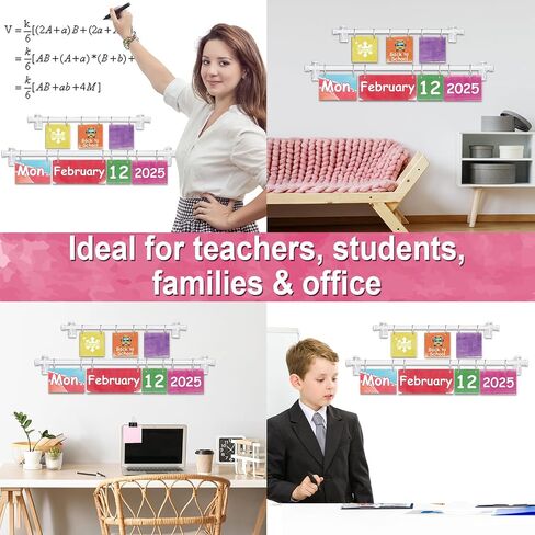 96 CARDS CLASSROAM CASSMARTAR BULLETIN SET ، تقويم الزهور البرية مع حامل لزينة الفصول الدراسية ، تقويم قابل للتعديل للمعلم ، مستلزمات ديكور المنزل في مرحلة ما قبل المدرسة الابتدائية in Kuwait