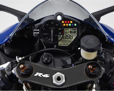 R7 دراجة نارية دبابة دبابة دبابات حامي توافق مع Yamaha YZF-R7 R7 3D ملصقات وسادة خزان لانزلاق زبدية حماة زيت زيت الغاز (أبيض ، R7) in Kuwait