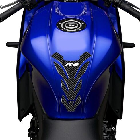 R7 دراجة نارية دبابة دبابة دبابات حامي توافق مع Yamaha YZF-R7 R7 3D ملصقات وسادة خزان لانزلاق زبدية حماة زيت زيت الغاز (أبيض ، R7) in Kuwait