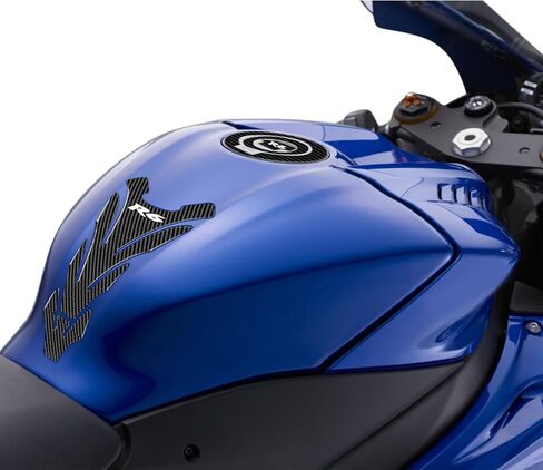 R7 دراجة نارية دبابة دبابة دبابات حامي توافق مع Yamaha YZF-R7 R7 3D ملصقات وسادة خزان لانزلاق زبدية حماة زيت زيت الغاز (أبيض ، R7) in Kuwait