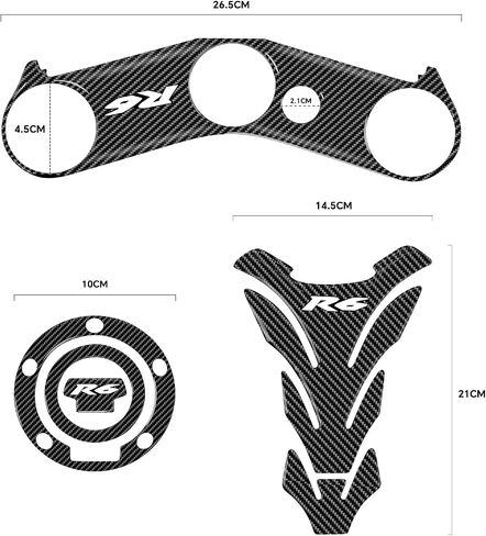 R7 دراجة نارية دبابة دبابة دبابات حامي توافق مع Yamaha YZF-R7 R7 3D ملصقات وسادة خزان لانزلاق زبدية حماة زيت زيت الغاز (أبيض ، R7) in Kuwait