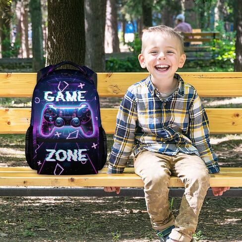 UNIKITTY Backpack for Boys - Kids Bookbag for Middle School - Boys Gamer Backpack with Adjustable Straps - 17 Inch Schoolbag for Kindergarten Elementary in Kuwait