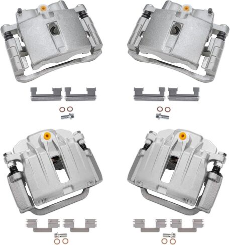 Detroit Axle - 4pc Brake Calipers for 03-06 Chevy Silverado GMC Sierra 1500, 4 Front and Rear Disc Brake Calipers 2003 2004 2005 2006 Replacement in Saudi Arabia