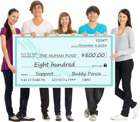 40"x16" Giant Reusable Dry Erase Check - Oversized Fake Blank Check for Presentations, Awards, Raffles, Fundraisers & Celebrations | Durable Cardboard Prize for Events, Donations & Winners in Kuwait