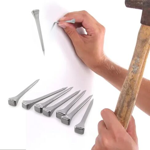 250pcs e5 Horseshoe Nails 2 بوصة من الفولاذ المقاوم للصدأ الحدوة حصان الأظافر الحصان حافر أدوات حدوة الحصان للزجاج الملون ، تدريب الخيول الرياضة الفروسية in Kuwait