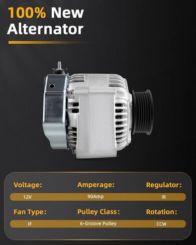 OCPTY Alternators Alternator 1353823196 1997 for Acura for CL,1994-1997 for Honda for Accord,1995-1997 for Honda for Odyssey,1996-1997 for Isuzu for Oasis 13538,12V 90Amp 6-Groove Pulley in Saudi Arabia