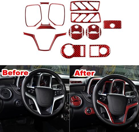 21pcs for Chevrolet Camaro 2010 2011 2012 2013 2014 2015 Carbon Fiber Style Car Interior Mouldings Decorative Strip Car Stickers in Saudi Arabia