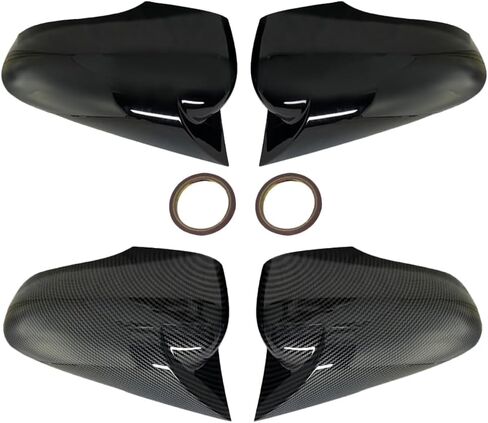 2PCS الجانبية الخلفية COP COP Cover Carbon Fiber Black for Renault Clio 4 2012 2013 2014 2015 2017 2018 2018 (Black-Carbon Fiber) in Saudi Arabia