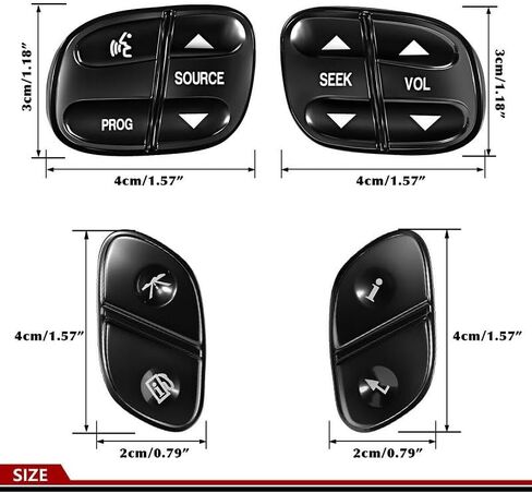 4Pcs Steering Wheel Switch Control Buttons for Chevrolet Silverado 1500 2500 3500, for GMC Sierra, for Hummer H2, for Cadillac Escalade,for Buick in Saudi Arabia