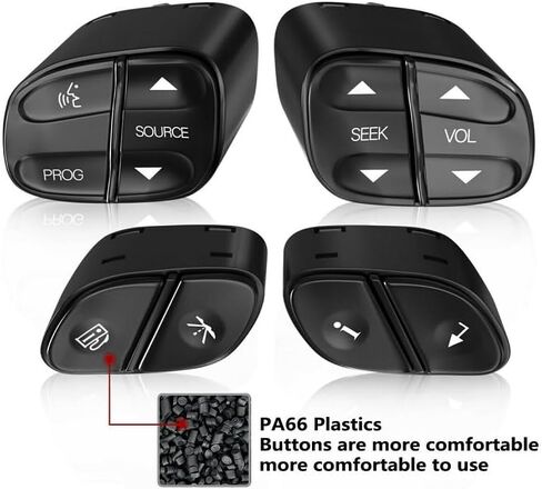 4Pcs Steering Wheel Switch Control Buttons for Chevrolet Silverado 1500 2500 3500, for GMC Sierra, for Hummer H2, for Cadillac Escalade,for Buick in Saudi Arabia