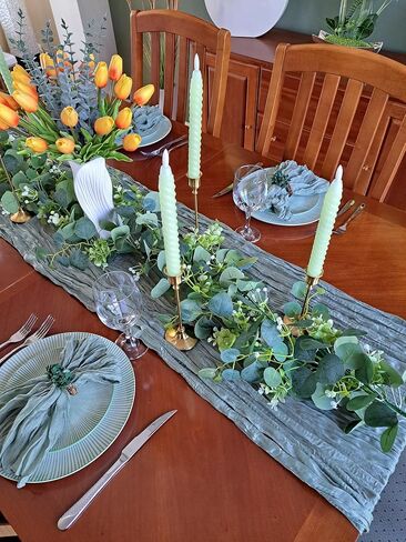 Elegant Metal Taper Candle Holders, Set of 3, Gold Finish, Different Heights. Modern Decorative Centerpiece for Table, Mantel, Wedding, Housewarming Gift, Holiday and Special Occasions in Saudi Arabia