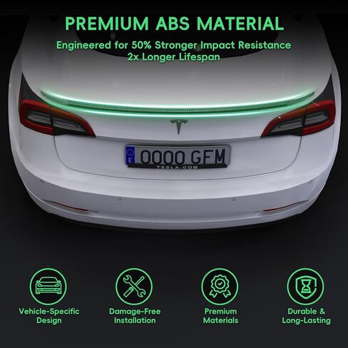 New 2024 2025 Tesla Model 3 Highland Spoiler Wing, OEM Performance Rear Car Spoiler, Tesla Spoiler Protector for Model 3, ABS Material Rear Trunk Lip Tail Lid for Tesla Accessories, Carbon Fiber in Kuwait