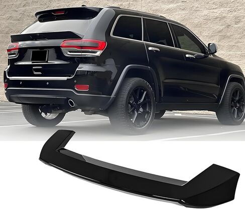 جناح سقف المفسد الخلفي لعام 2014-2021 جيب جراند شيروكي جناح المفسد الجذع ، ABS Gloss Black in Saudi Arabia