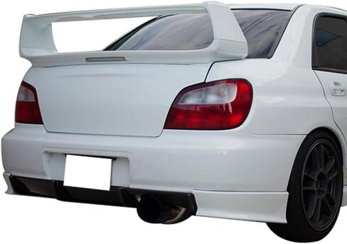 Trunk Spoiler متوافق مع 2002-2007 Subaru Impreza ، ABS على طراز المصنع غير مصقول مع فرامل ثالثة خفيفة الجذع الجذع الشفاه الشفاه غطاء سطح السفينة من قبل Ikon Motorsports ، 2003 2004 2005 in Saudi Arabia