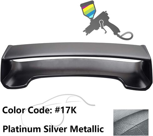 Trunk Spoiler متوافق مع 2002-2007 Subaru Impreza ، ABS على طراز المصنع غير مصقول مع فرامل ثالثة خفيفة الجذع الجذع الشفاه الشفاه غطاء سطح السفينة من قبل Ikon Motorsports ، 2003 2004 2005 in Saudi Arabia
