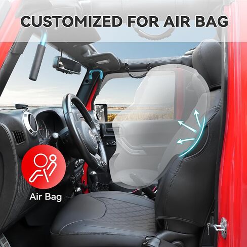 Jeep Seat Covers Wrangler 4 Door Leather Front & Rear Seat Cover Set for Jeep Wrangler 2013-2017 Customized for Jeep 4-Door, Water Proof Sport,Unlimited Sport Rubicon,Unlimited Rubicon Sahara in Saudi Arabia