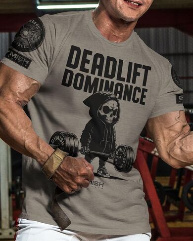 Deadlift Homanance Gymish Lifestyle Shirt Gym Shirt للرجال تي شيرت رياضي in Saudi Arabia