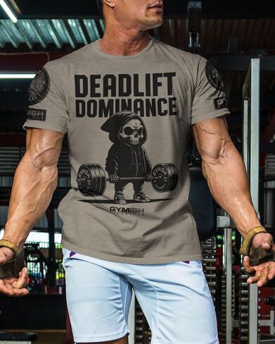 Deadlift Homanance Gymish Lifestyle Shirt Gym Shirt للرجال تي شيرت رياضي in Saudi Arabia