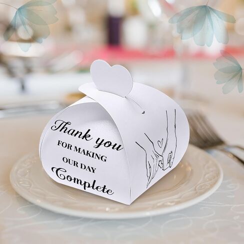 50 Pack Small Wedding Thank You Candy Boxes, Love Is Sweet Party Favor Gift Chocolate Boxes, Small Treat Kraft Paper Bags for Guest Wedding Anniversary Bridal Shower Party Supplies(Gold Foil) in Saudi Arabia