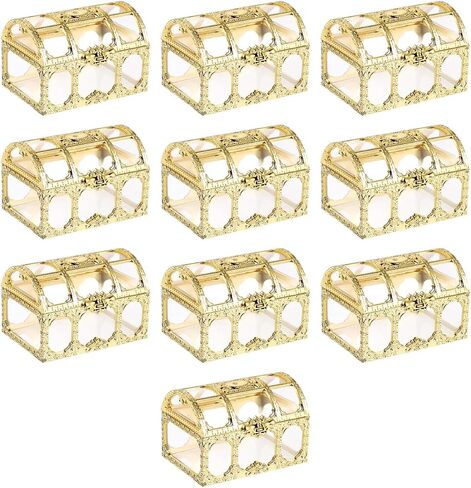 Amosfun 10pcs Mini Treasure Chest Candy Boxes Vintage Keepsake Cases for Wedding Favors Birthday Holiday Party Supplies 1.5 x 2.5 x 1.5 Inch in Saudi Arabia