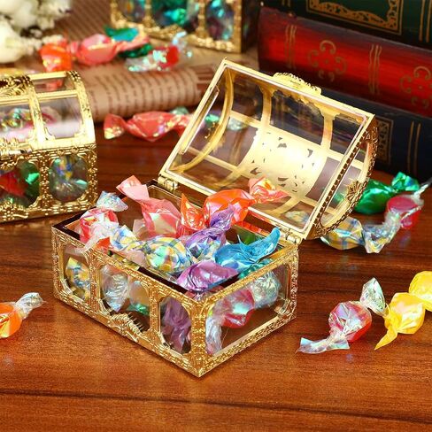 Amosfun 10pcs Mini Treasure Chest Candy Boxes Vintage Keepsake Cases for Wedding Favors Birthday Holiday Party Supplies 1.5 x 2.5 x 1.5 Inch in Saudi Arabia