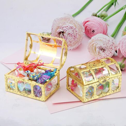 Amosfun 10pcs Mini Treasure Chest Candy Boxes Vintage Keepsake Cases for Wedding Favors Birthday Holiday Party Supplies 1.5 x 2.5 x 1.5 Inch in Saudi Arabia