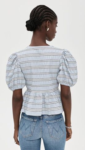 English Factory Women's Bow Detailed Puff Sleeve Top in Saudi Arabia
