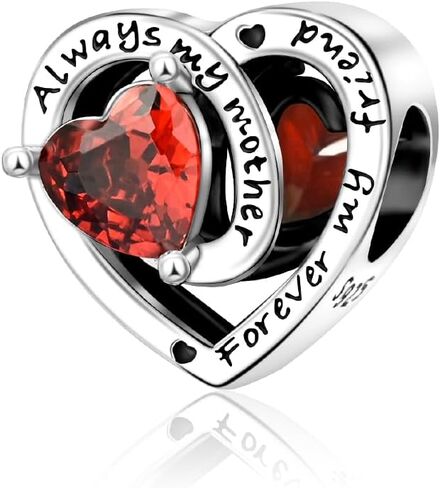 Birthstone Charms 925 Sterling Silver Birthstone Charms for Bracelets and Necklace Happy Birthday Charms Birthstone Beads for Women in Kuwait