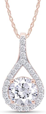 SAVEARTH DIAMONDS 3 Carat Moissanite Pendant Necklace 18K Gold Plated Silver D Color Ideal Cut Lab Created Diamond Necklace for Women in Saudi Arabia