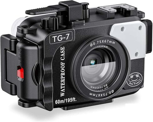 حافظة كاميرا ضفادع البحر متوافقة مع Sony A6000/A6300/A6500، مقاومة للماء IPX8، 60 مترًا (196 قدمًا) لحماية عمق الكاميرا تحت الماء، مثالية للغوص وركوب الأمواج والتجديف in Kuwait