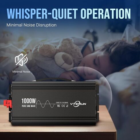 1000W Pure Sine Wave Inverter 12V DC to 110-120V AC Efficient Energy Converter for Home, RV Use with Wireless Remote Control with USB C Ports in Saudi Arabia