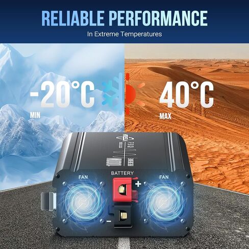 1000W Pure Sine Wave Inverter 12V DC to 110-120V AC Efficient Energy Converter for Home, RV Use with Wireless Remote Control with USB C Ports in Saudi Arabia