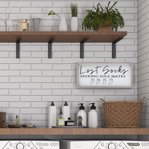 House Laundry Room Decor - Modern Rustic Wall Art Home Decor - Laundry Wash, Dry, Fold, Repeat - Cute and Funny Solid Wood Framed Printed Sign - Clear and Easy to Read - Size 8x17 Inches in Saudi Arabia