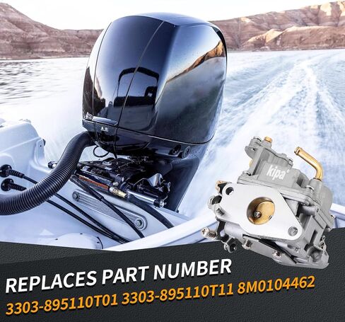 Kipa Carburetor For Mercury Mercruiser Quicksilver 8HP 9.9HP 4-Stroke Outboard Motor 3303-8M0104462 1300-8M0167272 3303-895110T01 in Saudi Arabia
