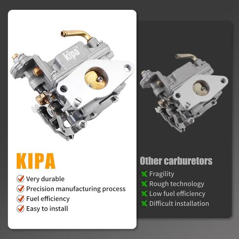 Kipa Carburetor For Mercury Mercruiser Quicksilver 8HP 9.9HP 4-Stroke Outboard Motor 3303-8M0104462 1300-8M0167272 3303-895110T01 in Saudi Arabia