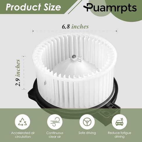 AC Heater Blower Motor - Compatible with Mazda CX-5 2017-2022, Mazda 6 2014-2021, Without ATC (w/o Digital Temp Control) - Motor Fan# GHP961B10, PM4106 in Saudi Arabia