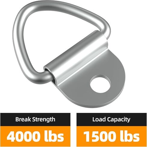 12 PCS V Ring Tie Down Anchors and 12 PCS 3.15" Carabiner Clip, 2" Diameter Steel Tie Down V-Ring Bolt On Trailer Anchor for Cargo, Truck, Warehouse, Boat in Saudi Arabia